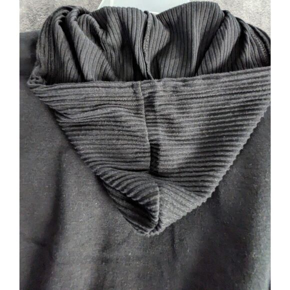 Bebe Sport Black Zip Hoodie with Rib Trim Size 1X NWT - Picture 3 of 9